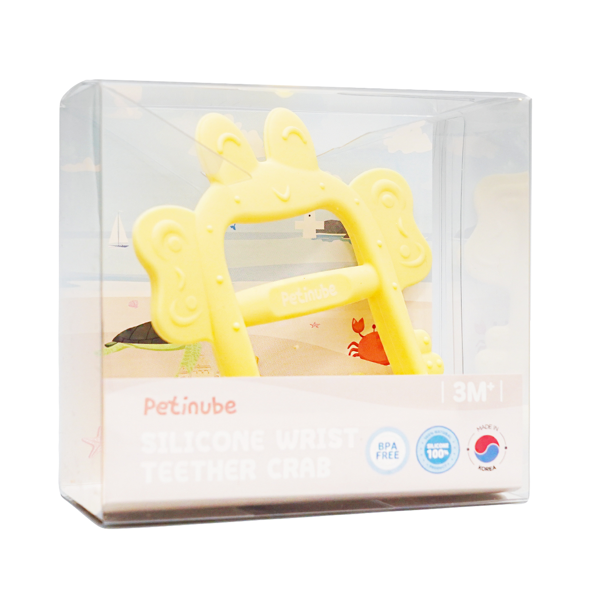 ღრძილების მასაჟორი კიბორჩხალა ყვითელი 3511 პეტინუბი - Petinube