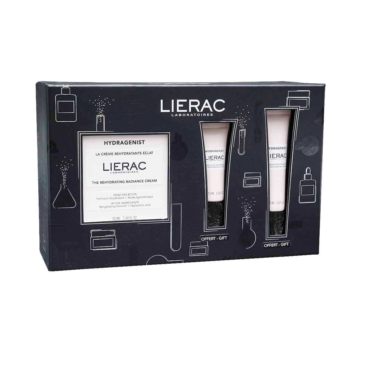 Lierac - ლიერაკი ნაკრები Hydragenist სახის კრემი შრატი და თვალის კრემი 1064