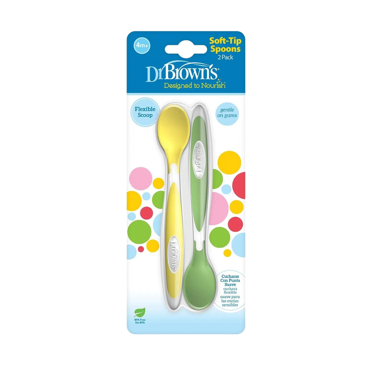 DrBrowns - დოქტორ ბრაუნი კოვზი რბილი თავით 2 ცალი 1885