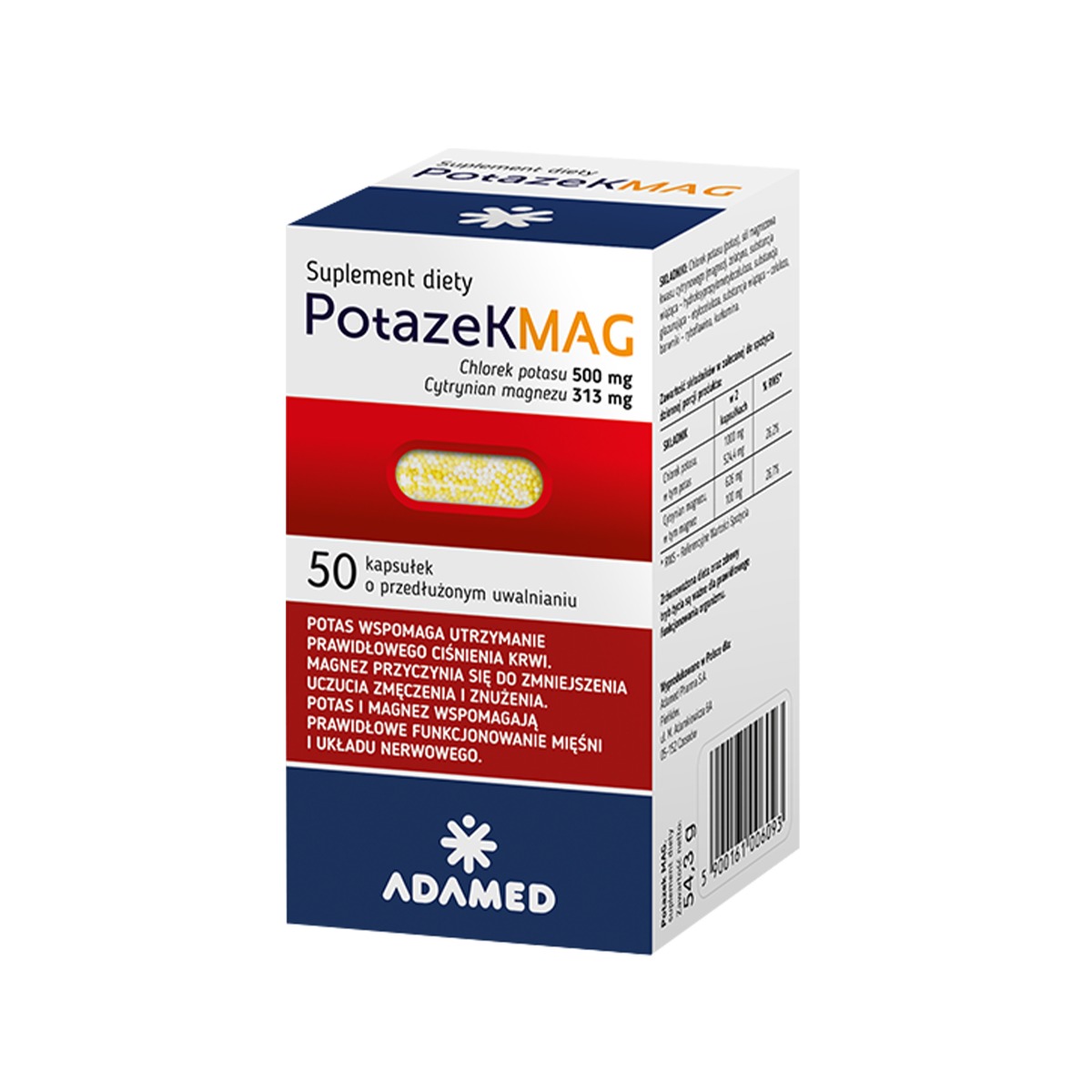 Potazek MAG - პოტაზეკი MAG 500მგ/313მგ 50 კაფსულა