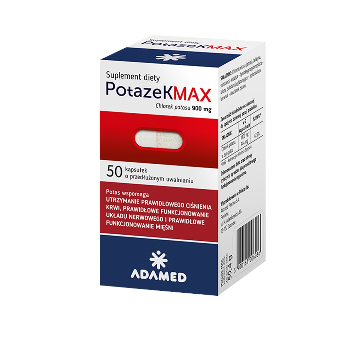 პოტაზეკი MAX 900მგ 50 კაფსულა