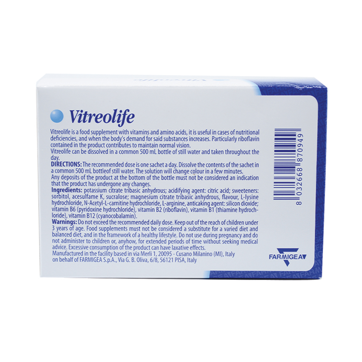 Vitreolife - ვიტრეოლაიფი 2გ 20 პაკეტი 2