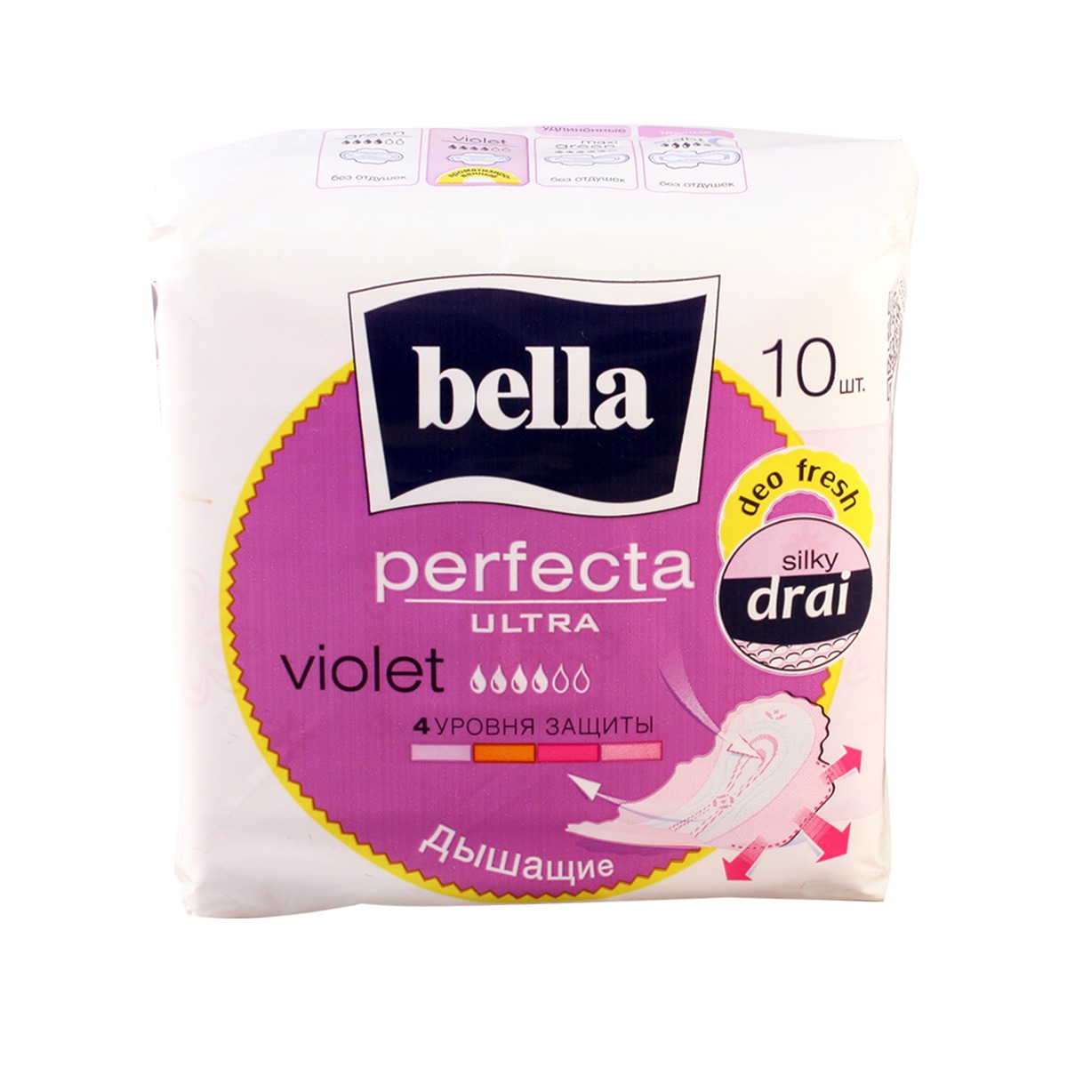 Bella - ბელა საფენი ზედაპირი ბადე 4 წვეთიანი 10 ცალი 6038