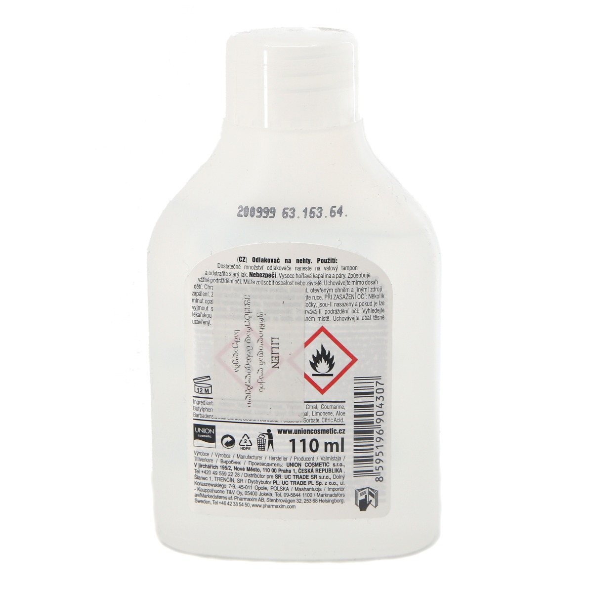 Lilien - ლილიენი ლაქის მოსაშორებელი ALOE VERA 110 მლ. 4307 2