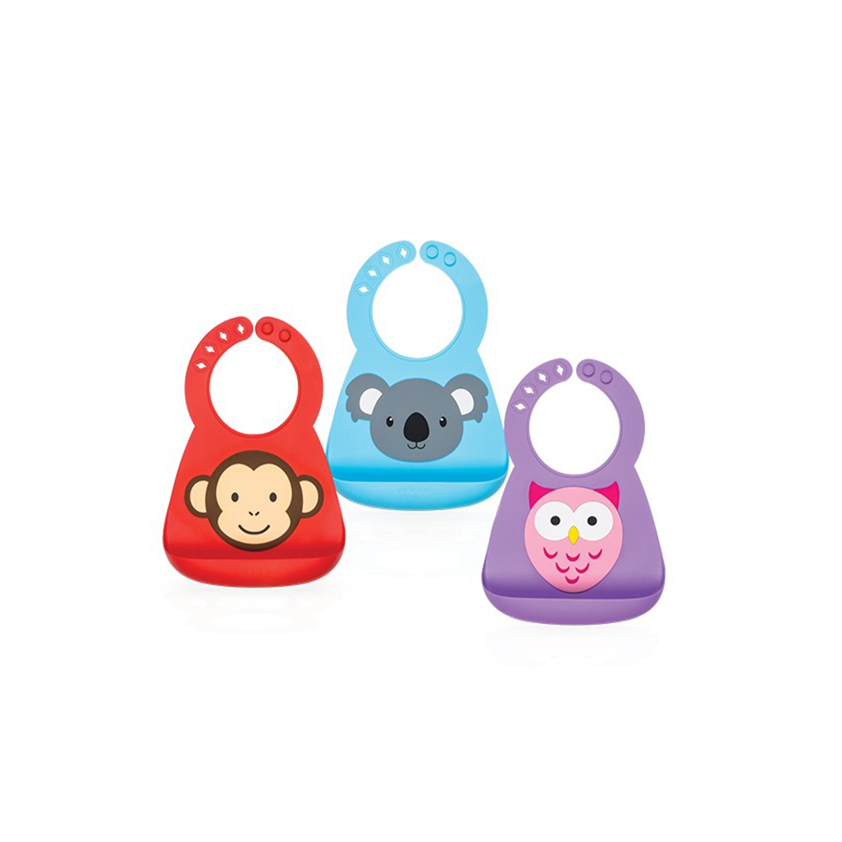 Nuby - ნუბი წინსაფარი სილიკონის ცხოველების პრინტით 4431 3