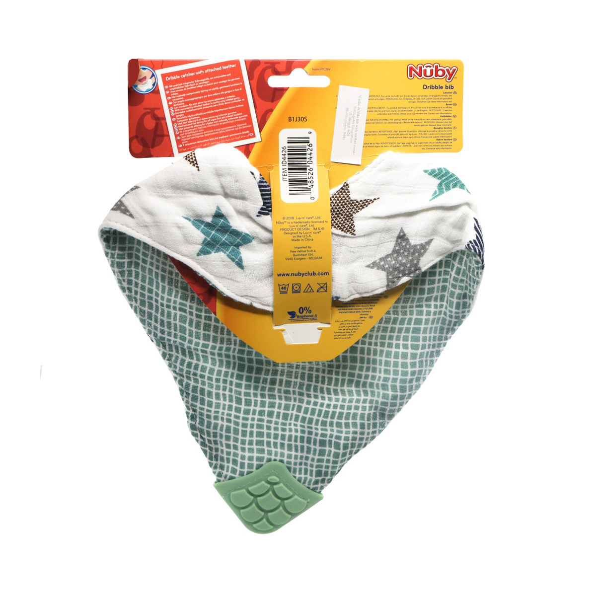 Nuby - ნუბი კბილის მასაჟორი წინსაფარი ბენდენა 4426 3