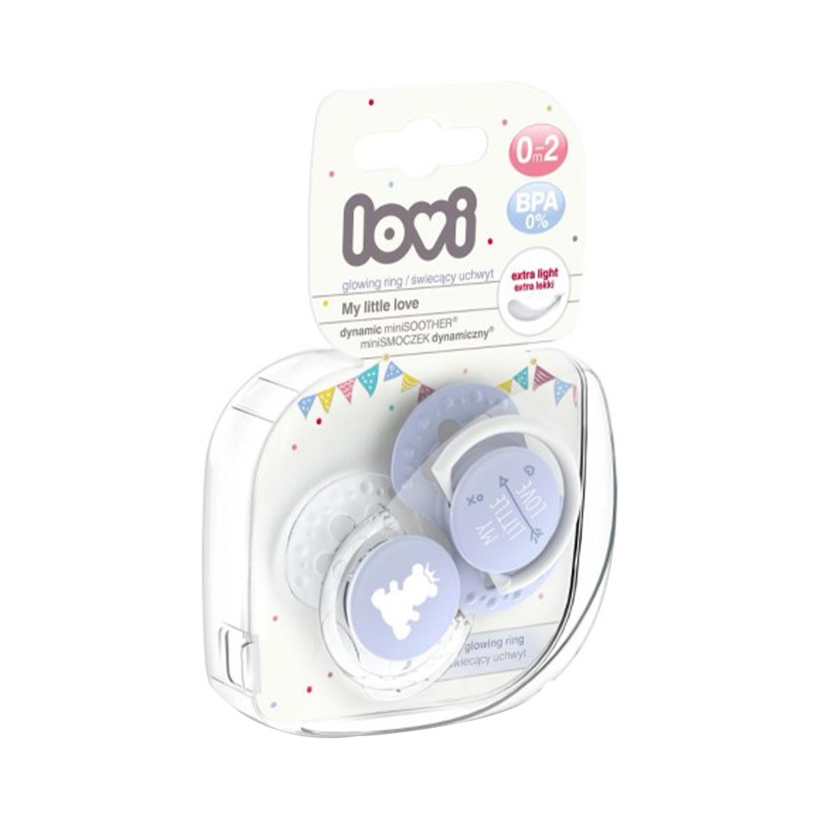 Lovi - ლოვი მატყუარა დინამიური საწოვარათი 0-2თვემდე 2 ცალი  22/847 2