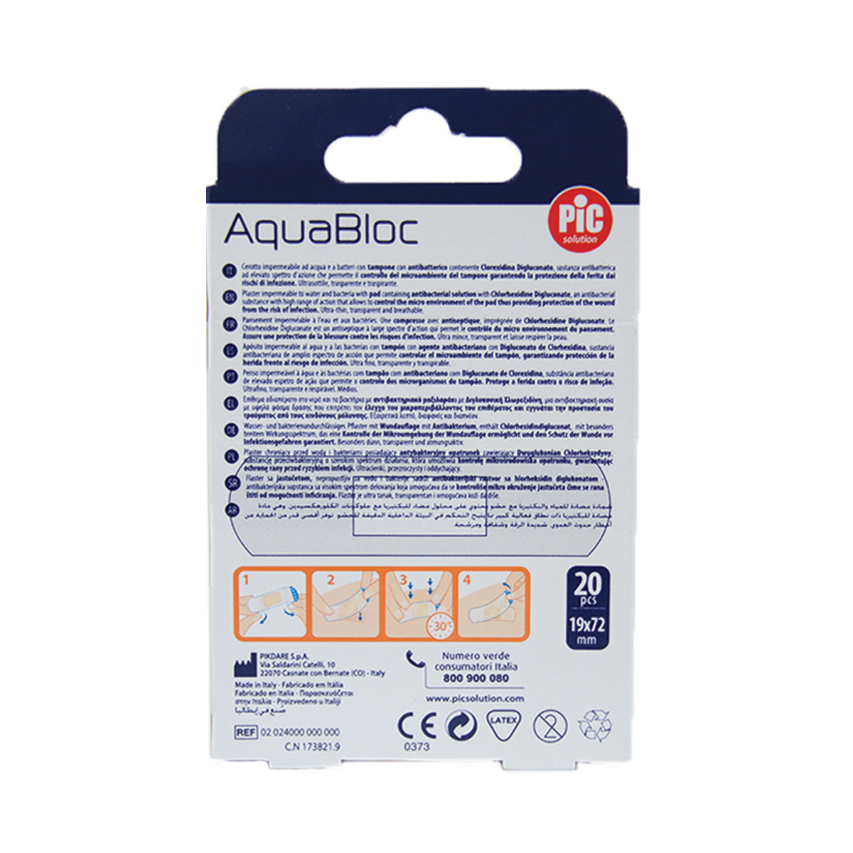 Pic - პიკი ლეიკო Aquabloc MEDIUM 20 ცალი 2