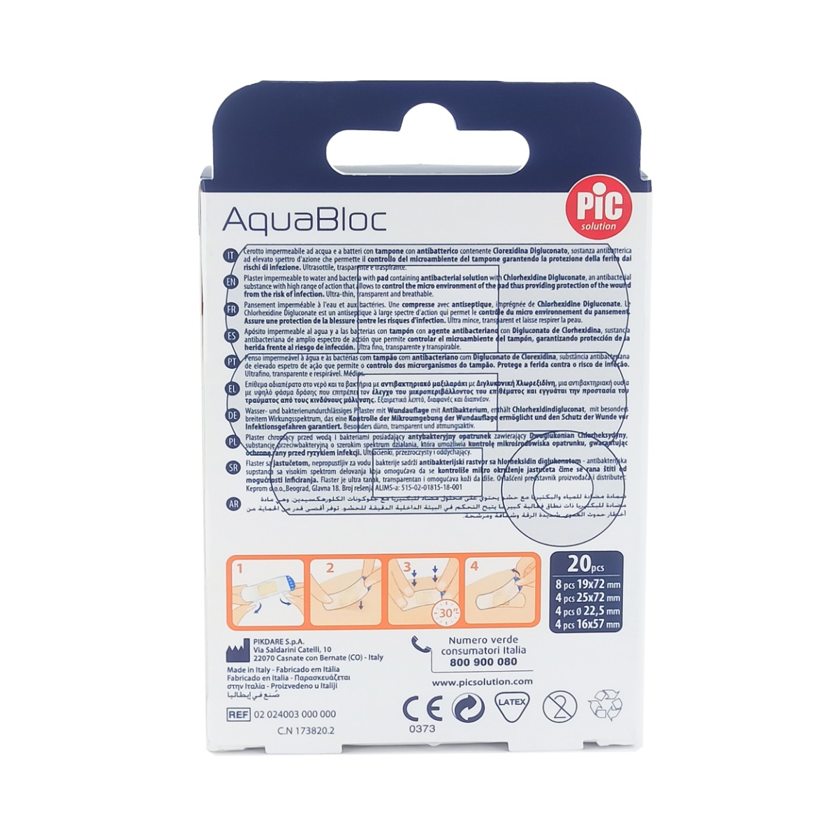 Pic - პიკი ლეიკო Aquabloc MIX 20 ცალი 2