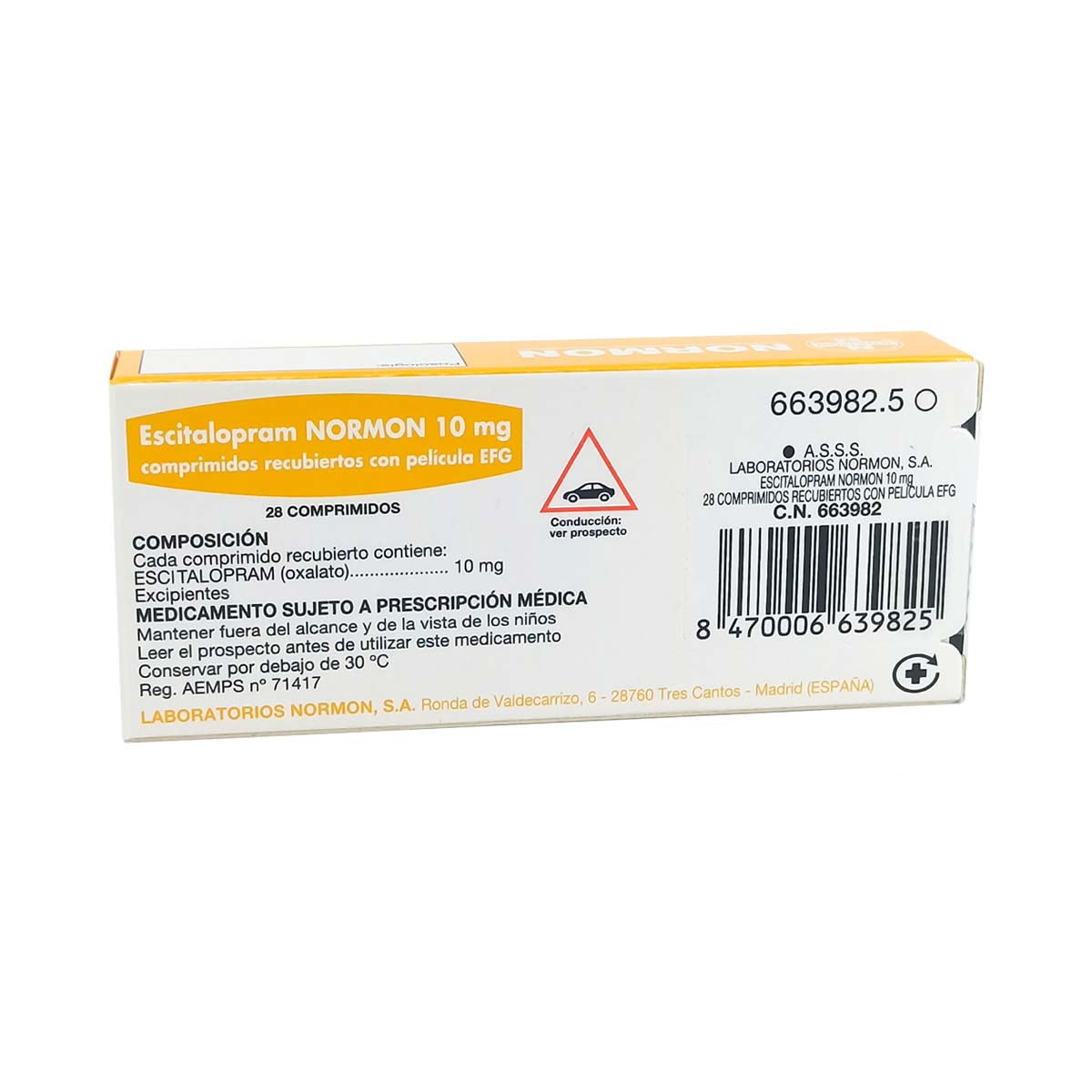 ESCITALOPRAM NORMON - ესციტალოპრამი-ნორმონი 10მგ 28 ტაბლეტი 2