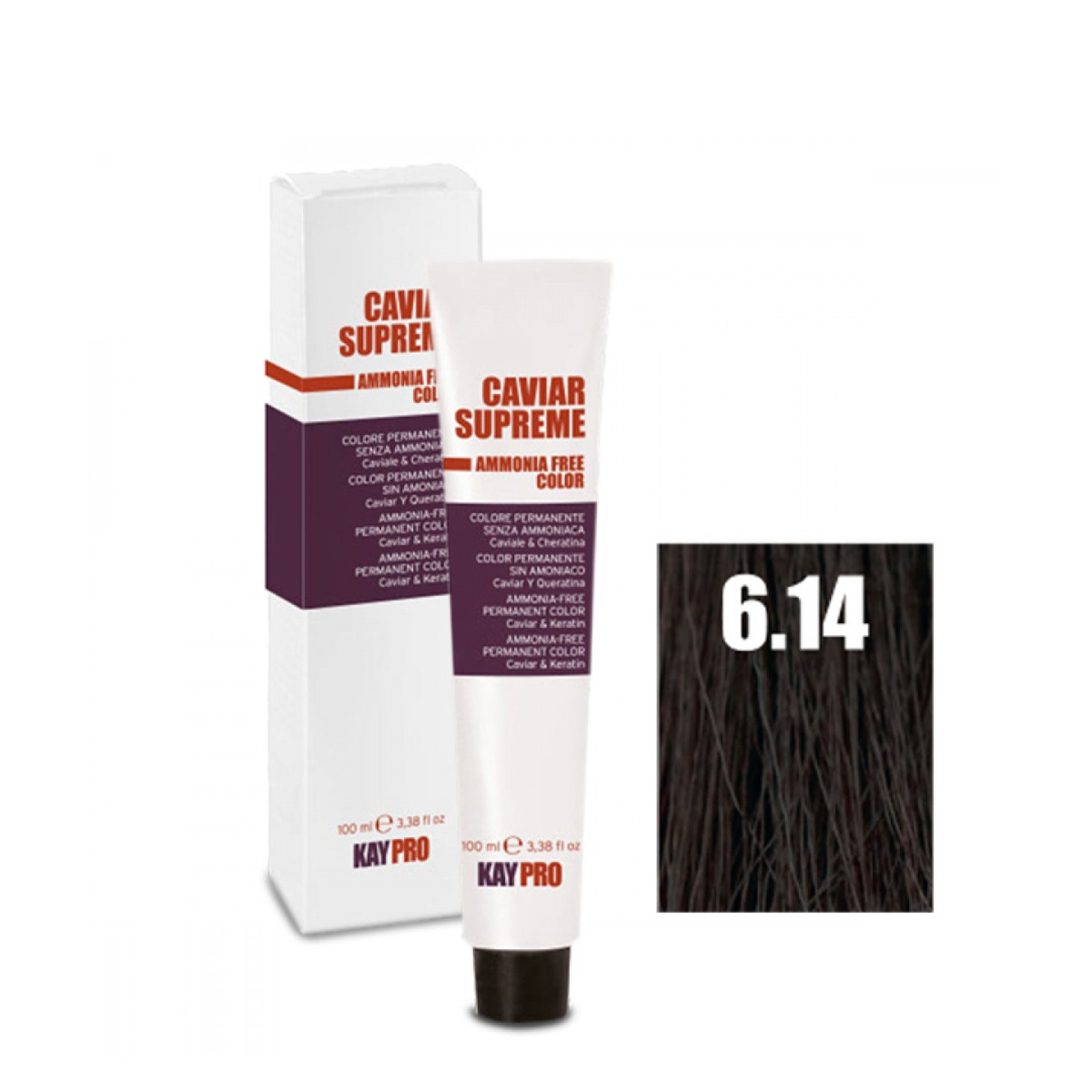 Kaypro - კეიპრო თმის საღებავი Caviar Supreme 6.14 9871 2