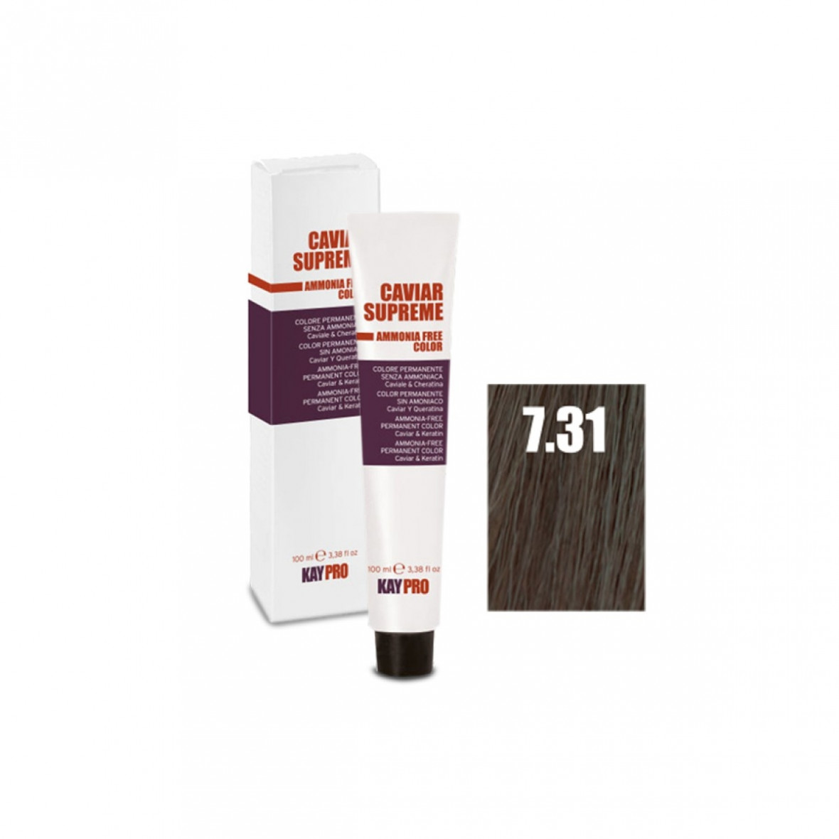 Kaypro - კეიპრო თმის საღებავი Caviar Supreme 7.31 9956