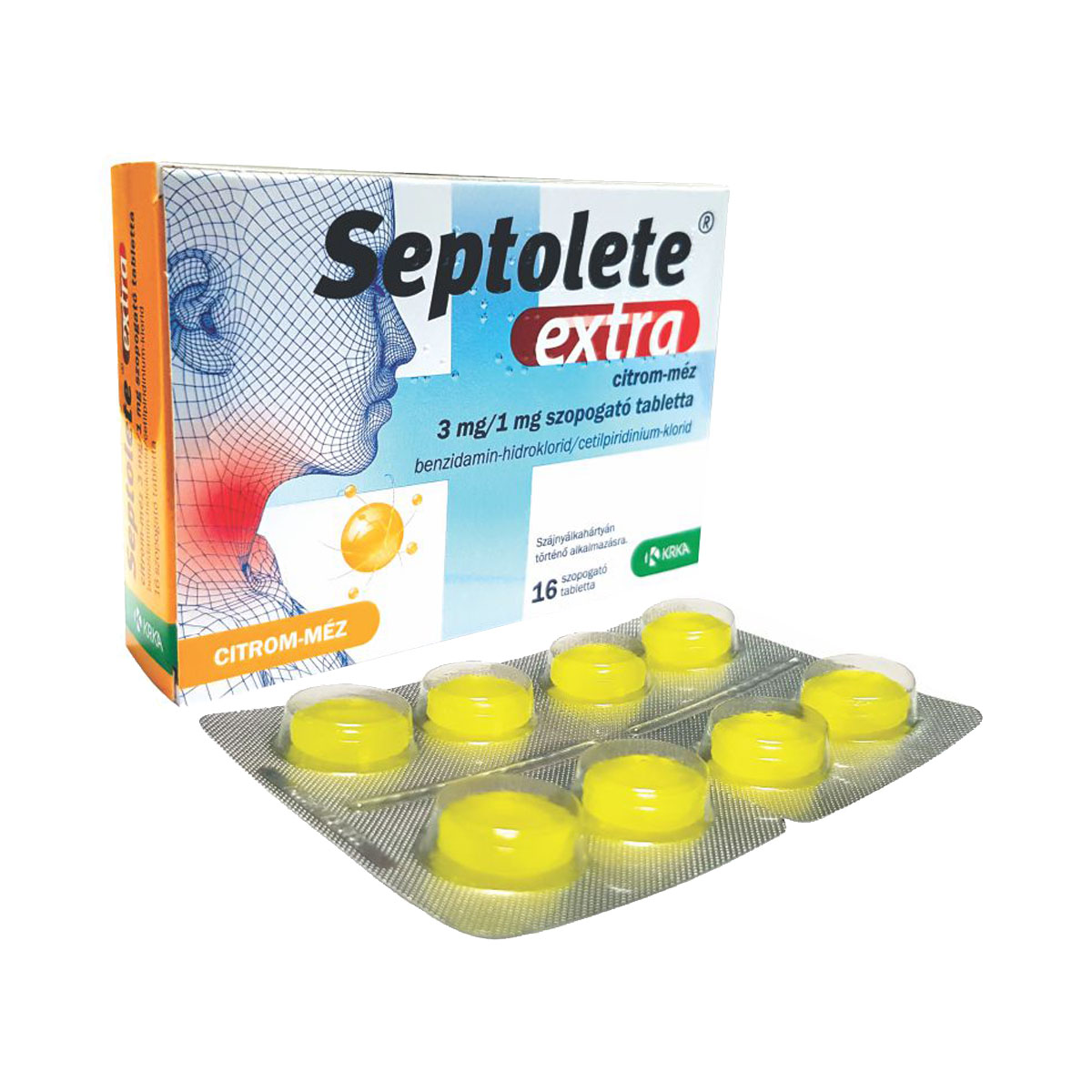 Septolete - სეპტოლეტე ექსტრა ლიმონი და თაფლი 16 საწუწნი აბი