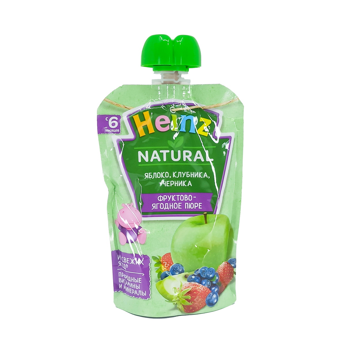 Heinz - ჰეინცი პიურე-პაუჩი ვაშლი მარწყვი და მოცვი 8432