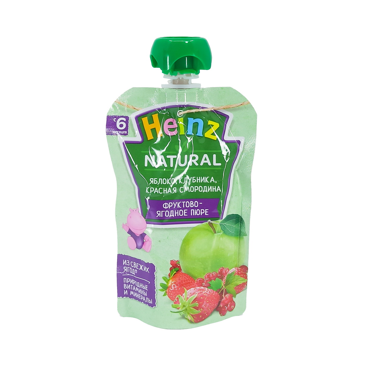 Heinz - ჰეინცი პიურე-პაუჩი ვაშლი მარწყვი და მოცხარი 8456