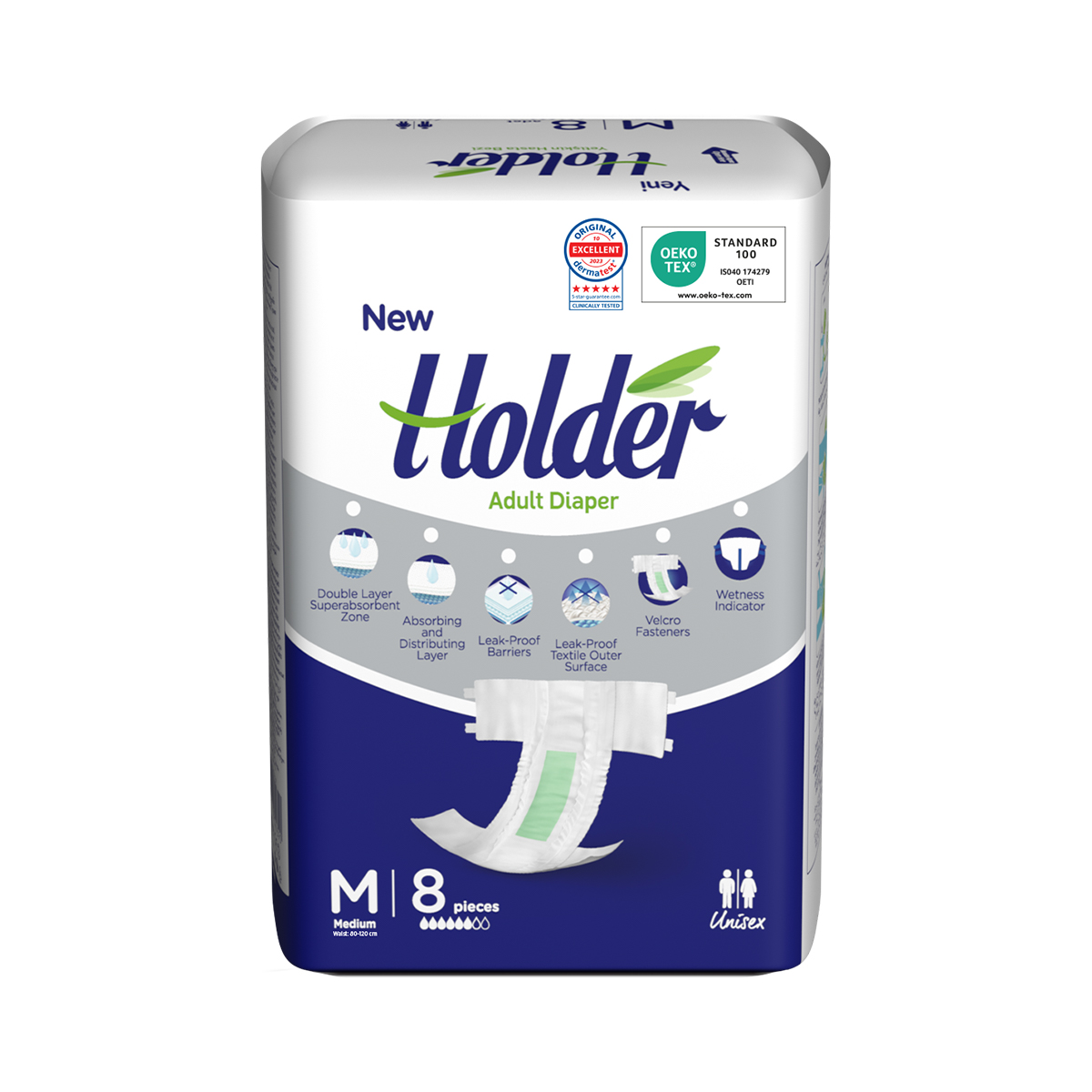 მოზრდილის საფენი მედიუმი 8 ცალი 4390 ჰოლდერი - Holder