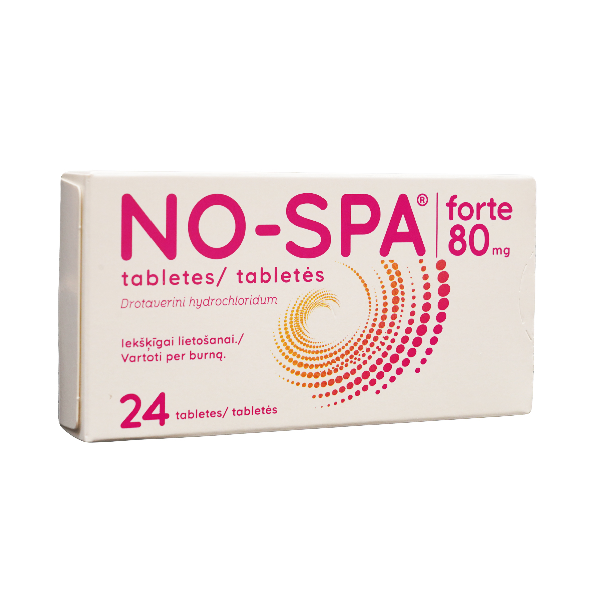 ნოშპა ფორტე - Nospa Forte 80მგ 24 ტაბლეტი