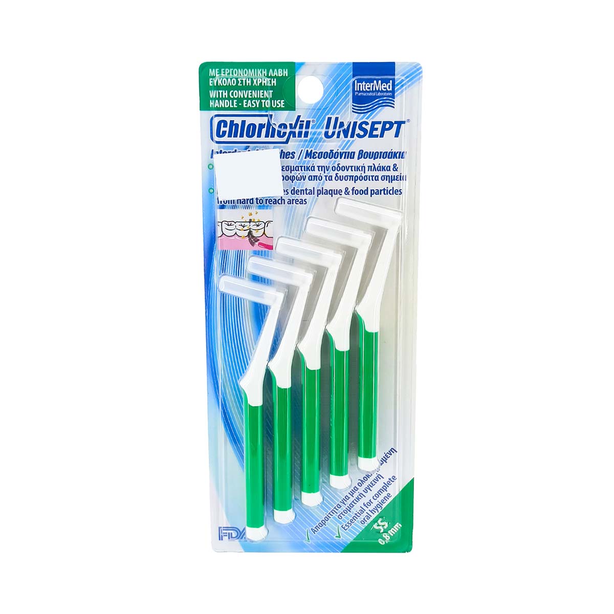 Unisept - უნისეპტი კბილთაშუა ჯაგრისი 0.8მმ 5933