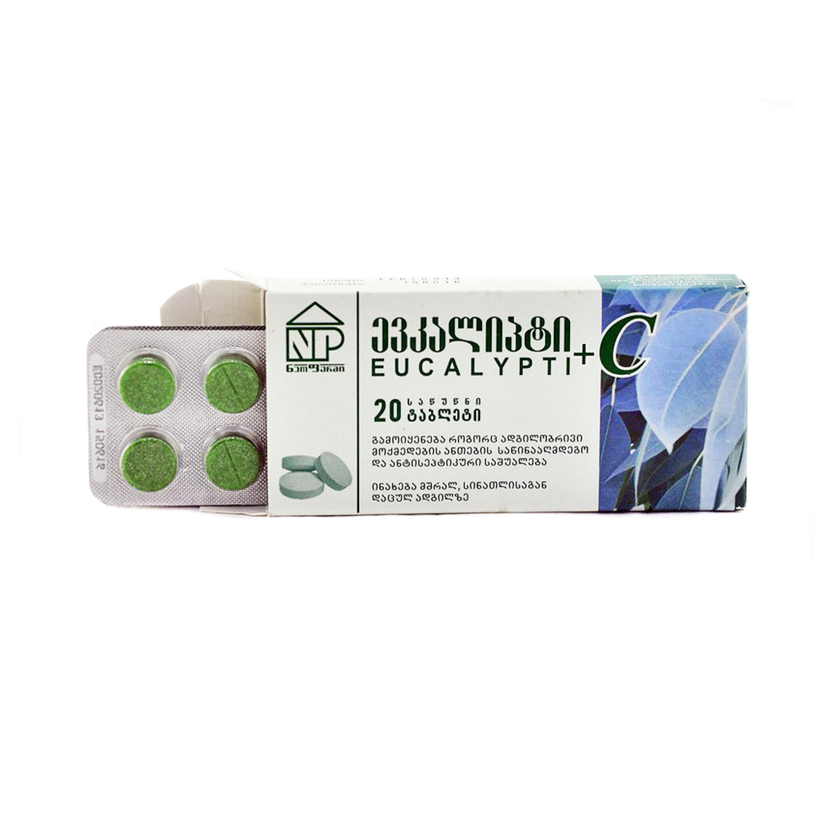 ევკალიპტი+C ვიტამინი 20 საწუწნი ტაბლეტი