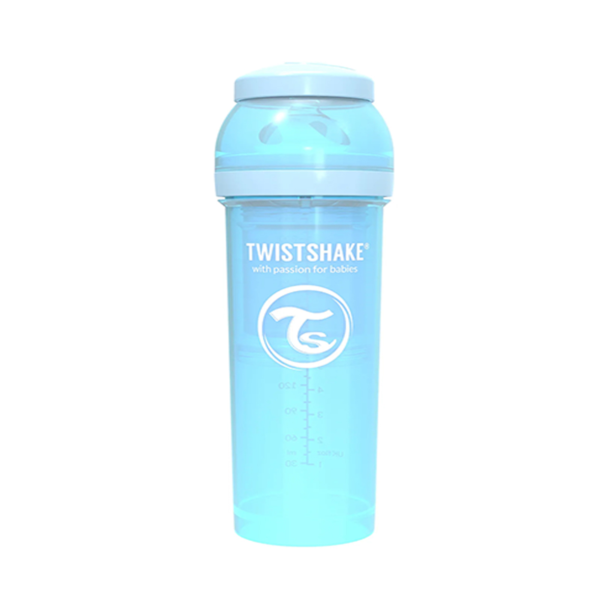 Twistshake - თვისთშეიქი ბოთლი ანტიკოლიკი ცისფერი 330მლ 2629