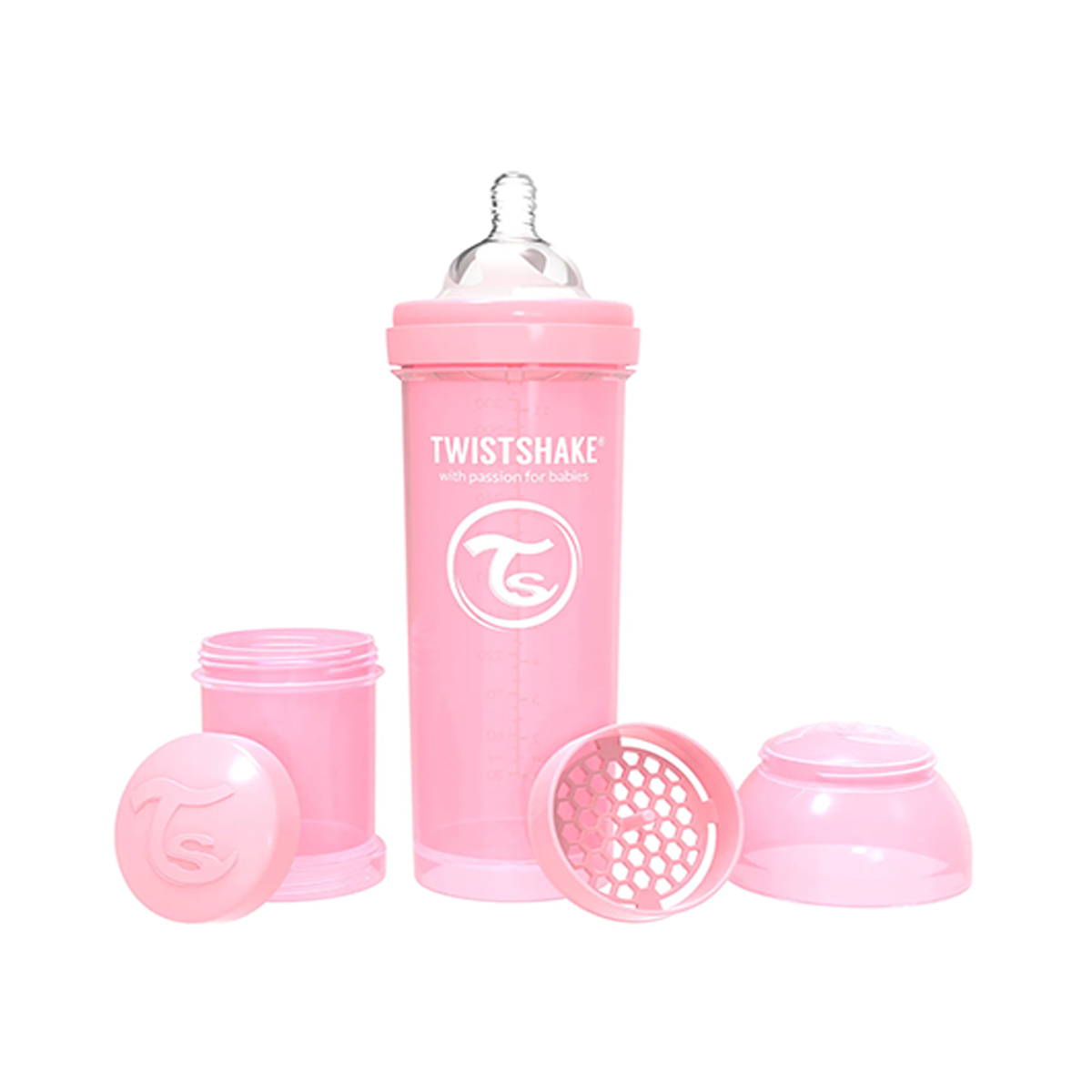 Twistshake - თვისთშეიქი ბოთლი ანტიკოლიკი ვარდისფერი 330მლ 2612 2