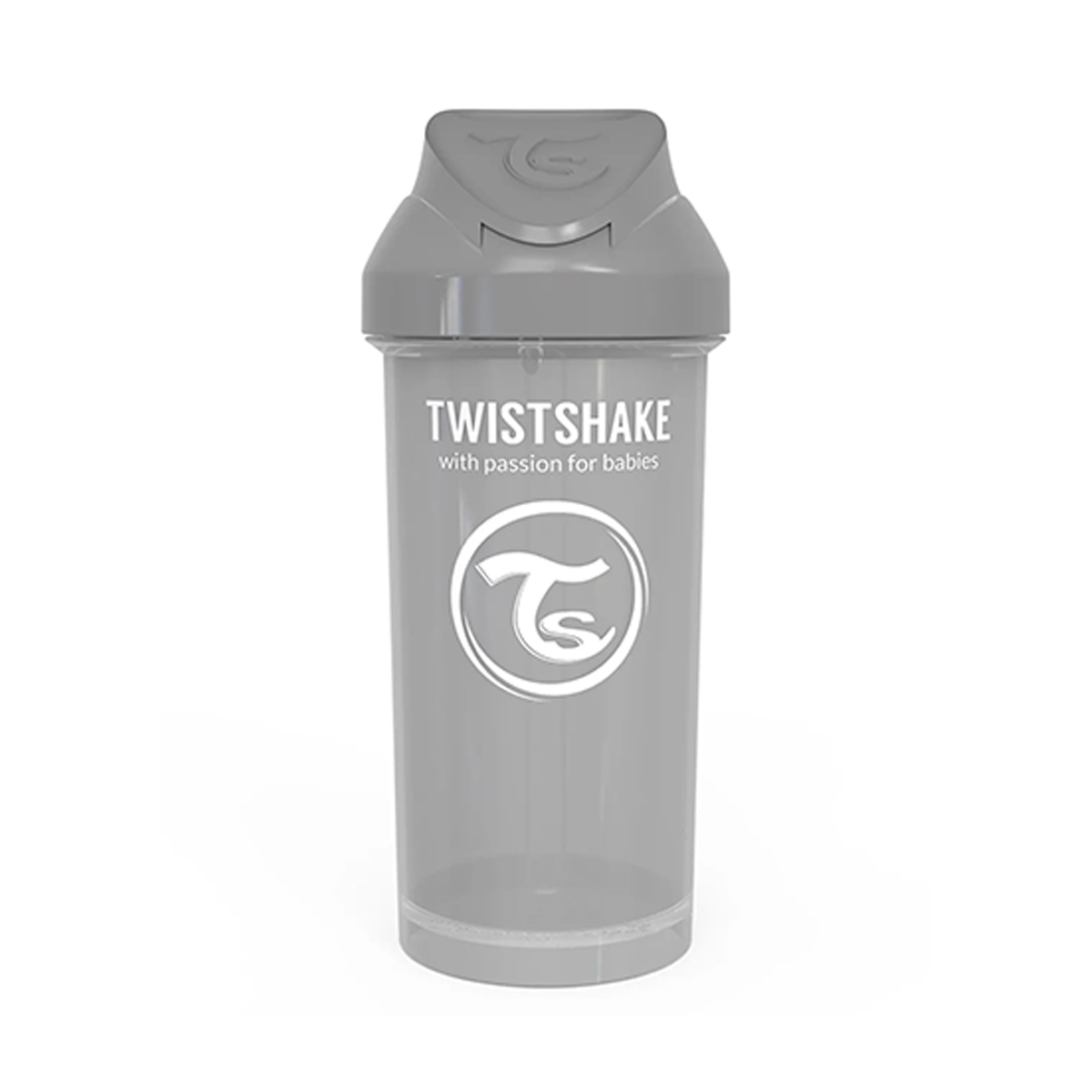 Twistshake - თვისთშეიქი ჭიქა საწრუპით ნაცრისფერი 6+ თვე 360მლ 6801