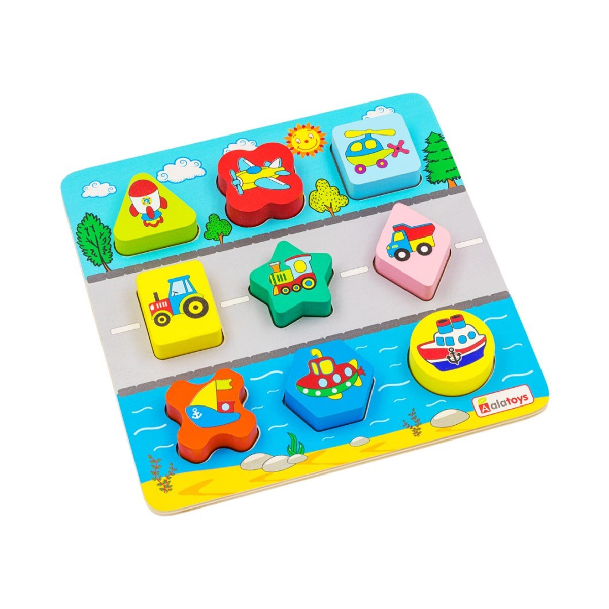 Alatoys - ალათოის სორტერი ტრანსპორტი 9 დეტალი 4073