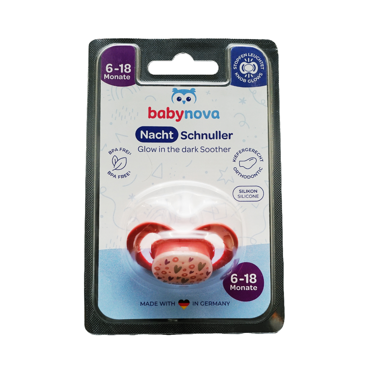 Baby Nova - ბეიბი ნოვა მატყუარა სილიკონის ფოსფორის 6-18 თვე 24242