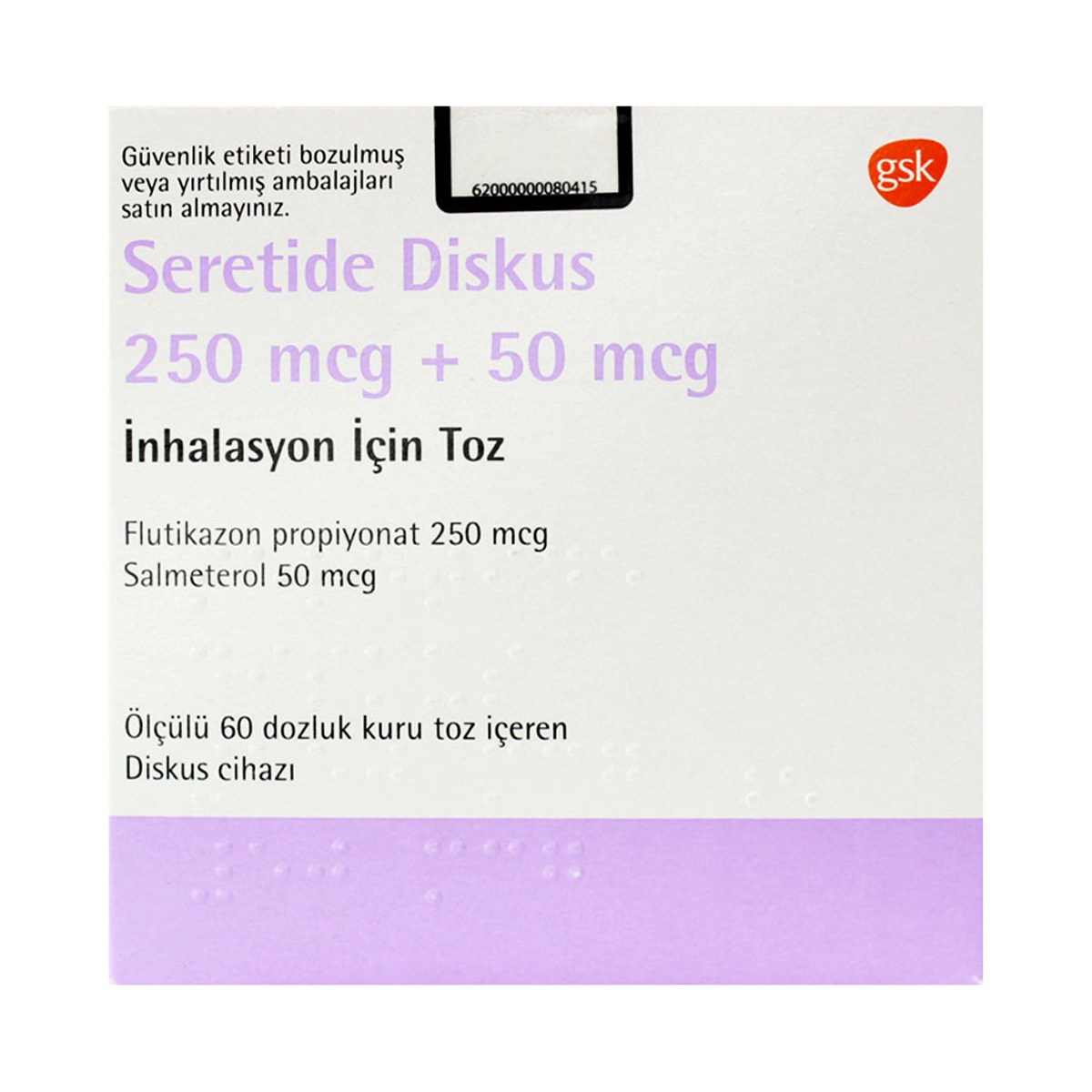 Seretide Diskus - სერეტიდ დისკუსი50/250მკგ 60 დოზა