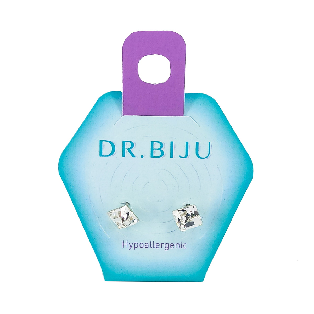 DR.BIJU საყურე 6.0მმ კრისტალი 0384