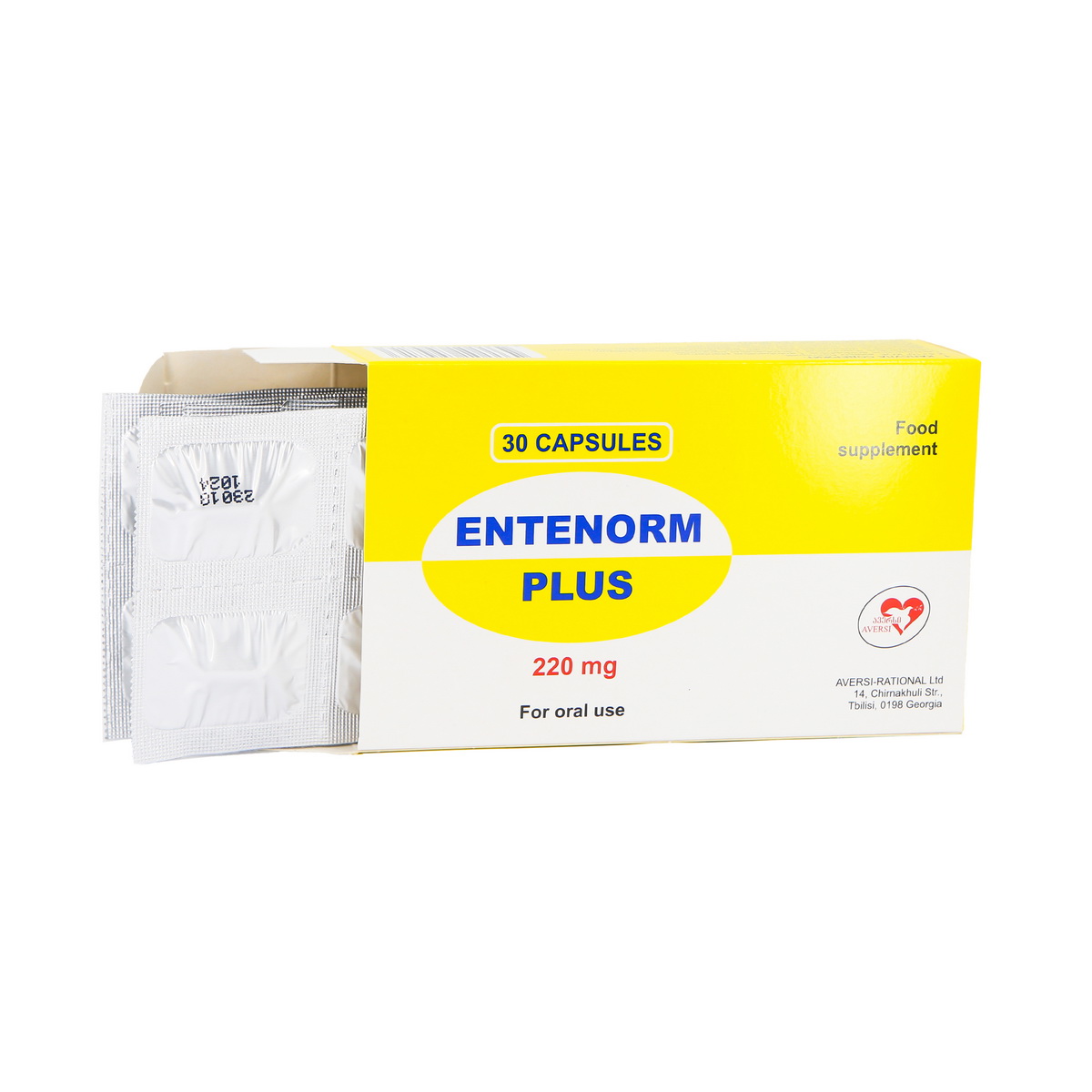 Entenorm - ენტენორმი პლუსი 220მგ  30 კაფსულა 2