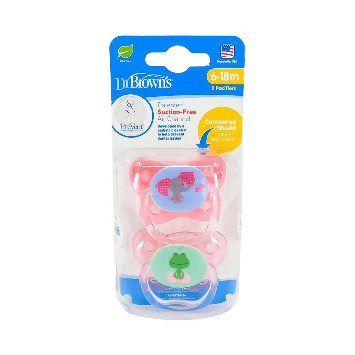 DrBrowns - დოქტორ ბრაუნი PreVent მატყუარა ვარდისფერი 6-18თ. N2 0067