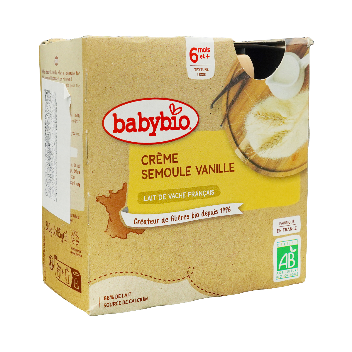 BabyBio - ბეიბი ბიო ფრანგული პუდინგი ვანილით 4 ცალი 0818