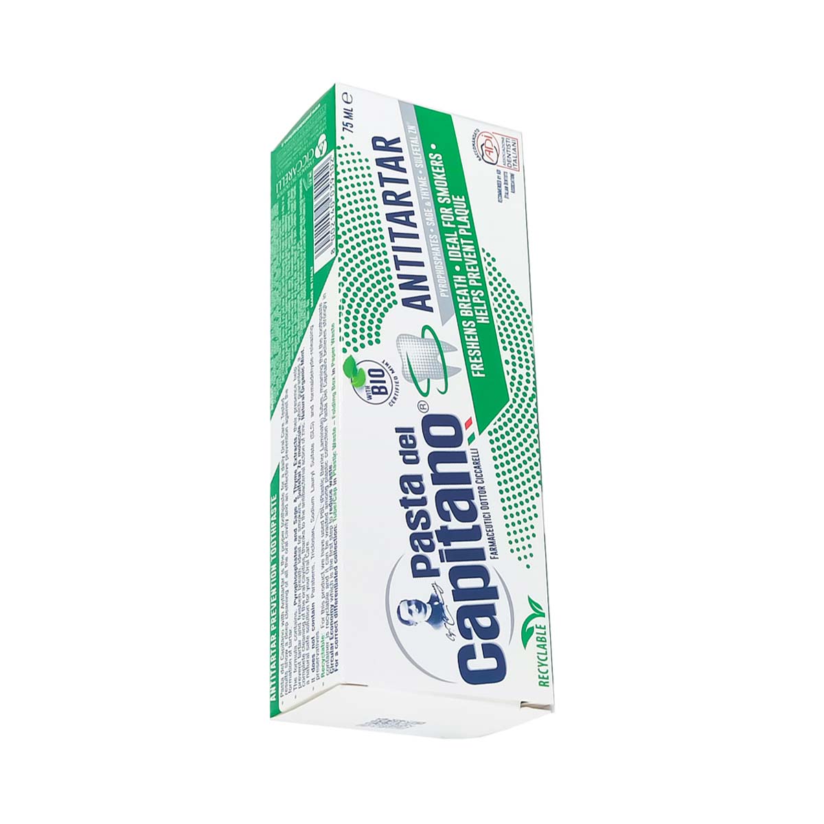 Capitano - კაპიტანო ქვების საწინააღმდეგო კბილის პასტა 75მლ 9102 2