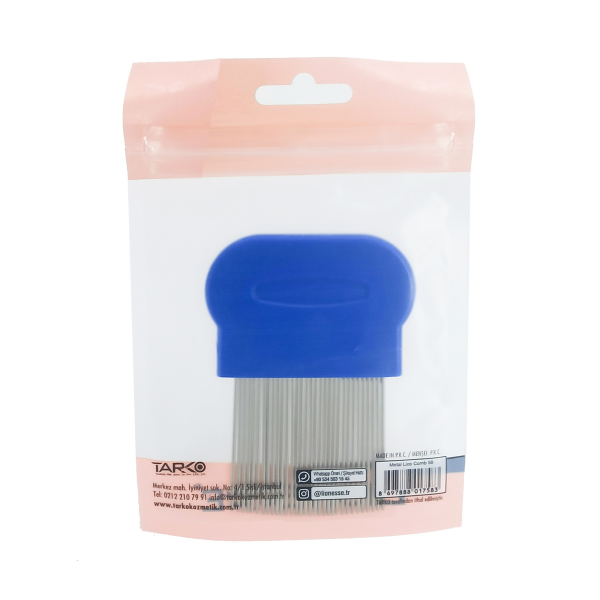 Lionesse - ლიონესი ტილების სავარცხელი მეტალის 7583