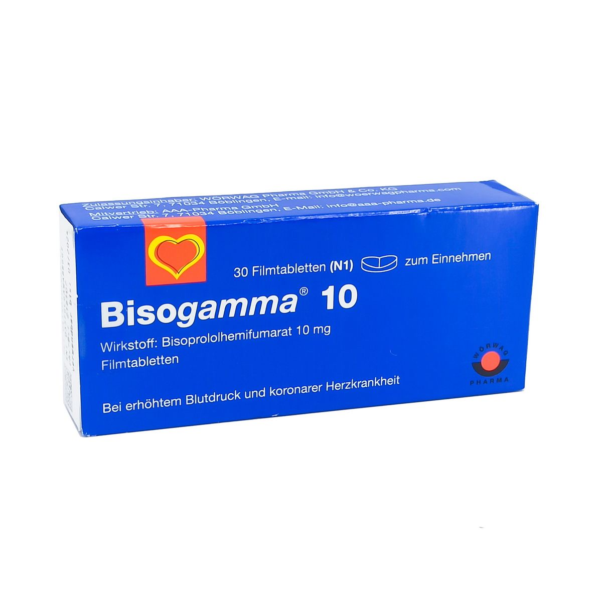 ბისოგამა - Bisogamma 10მგ 30 ტაბლეტი