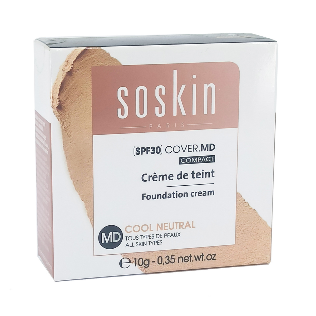 Soskin - სოსკინი კრემ-პუდრი SPF30 ბეჟი 9945