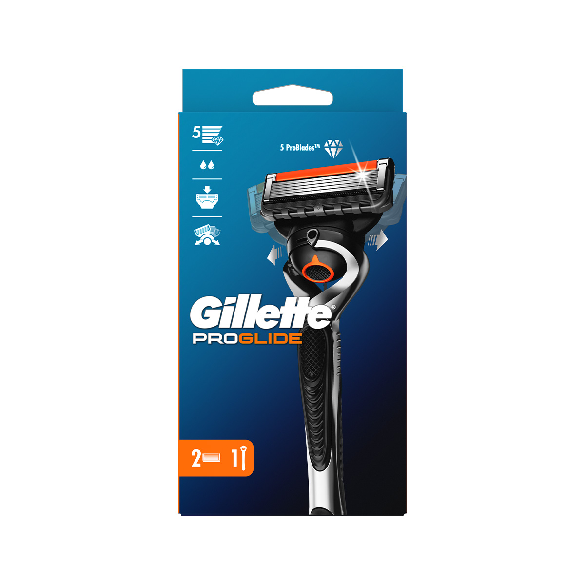 Gillette - ჯილეტი საპარსი დანადგარი ფუჟენ პროგლაიდი 2 პირით 0816