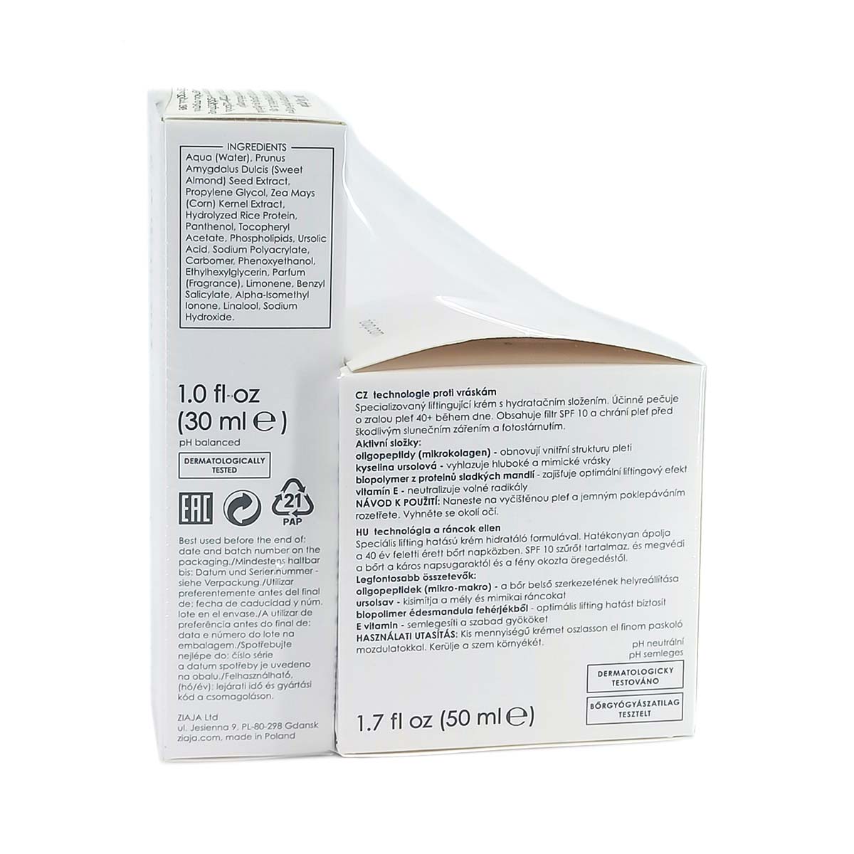 Ziaja - ზიაია სახის კრემი და შრატი 1+1 ლიფტინგი 1949 2