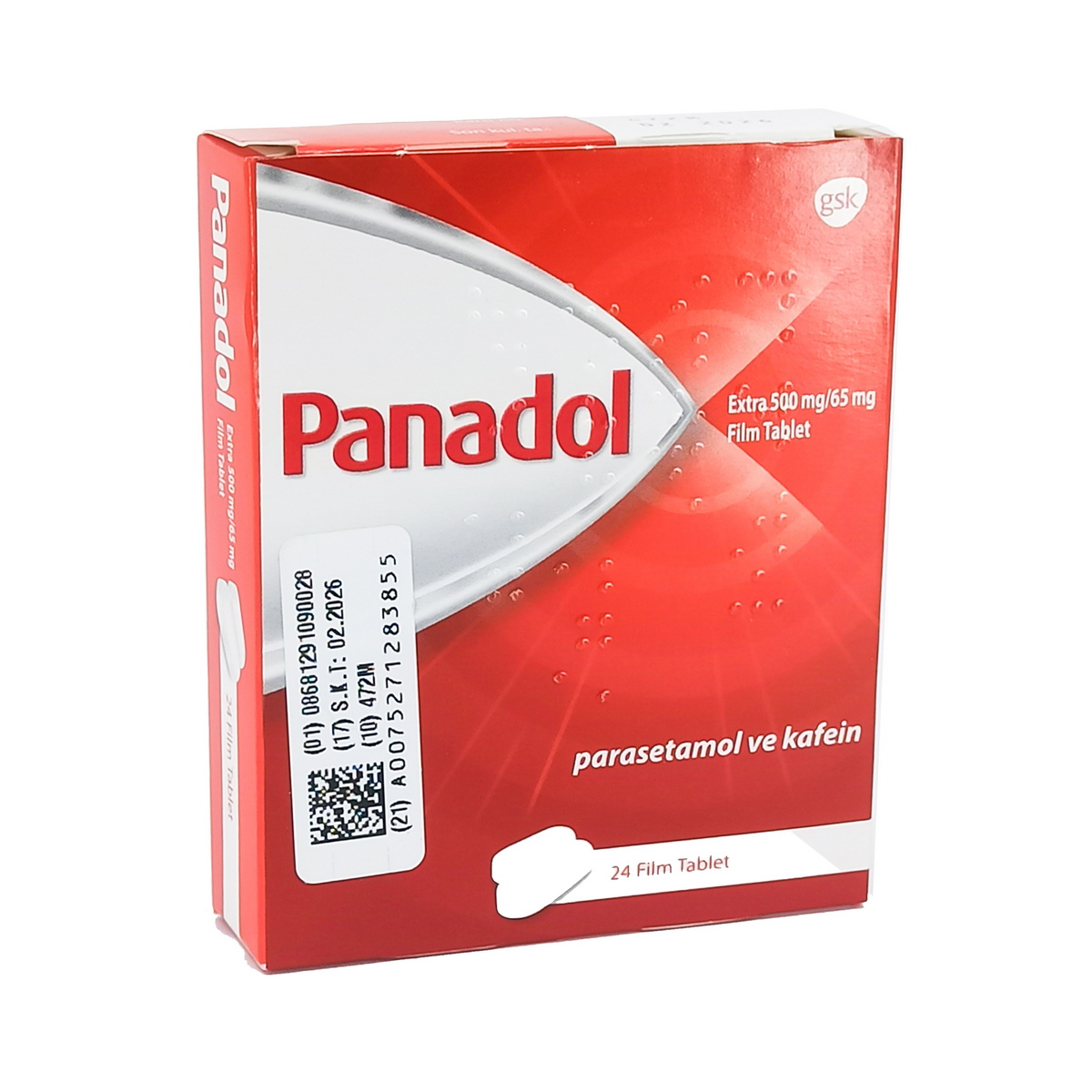 Panadol Extra - პანადოლი ექსტრა 500მგ 24ტაბლეტი
