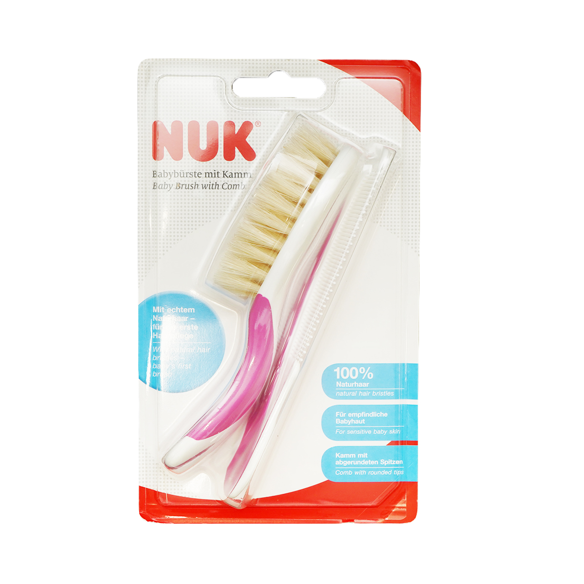 Nuk - ნუკი ჯაგრისი სავარცხელი წითელი 1143