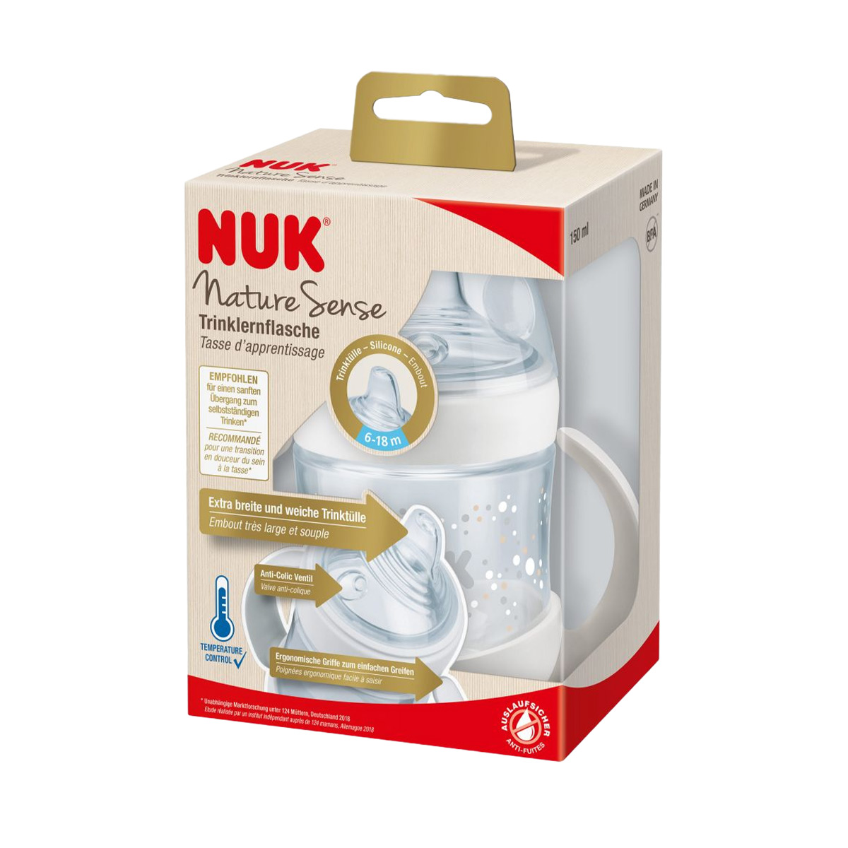 Nuk - ნუკი ბოთლი სასწავლო NATURE თეთრი 9125 2