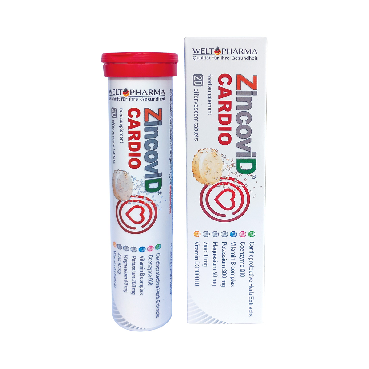 ZincoviD Cardio - ცინკოვიდი კარდიო შუშხუნა ტაბლეტი 20 ცალი