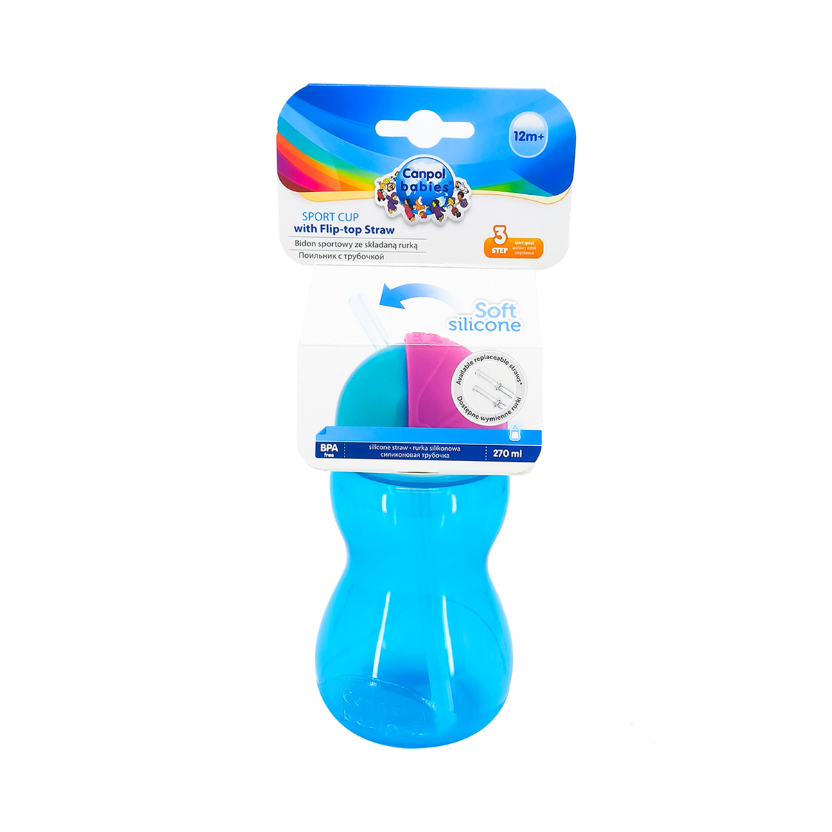 Canpol - კანპოლი ჭიქა საწრუპით ლურჯი 56/109b 2