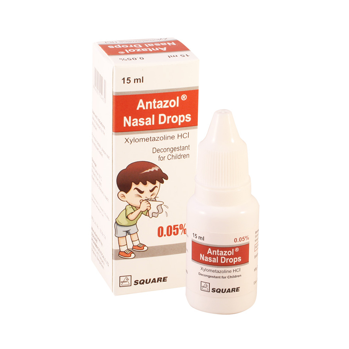 Antazol - ანტაზოლი 0.05% 15მლ ცხვირის წვეთები