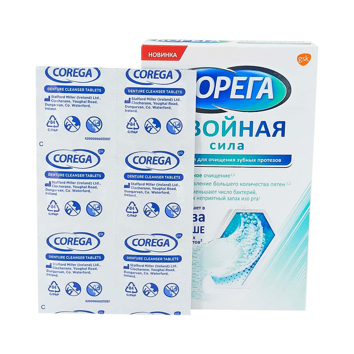 Corega - კორეგა ორმაგი ძალა 36 ტაბლეტი