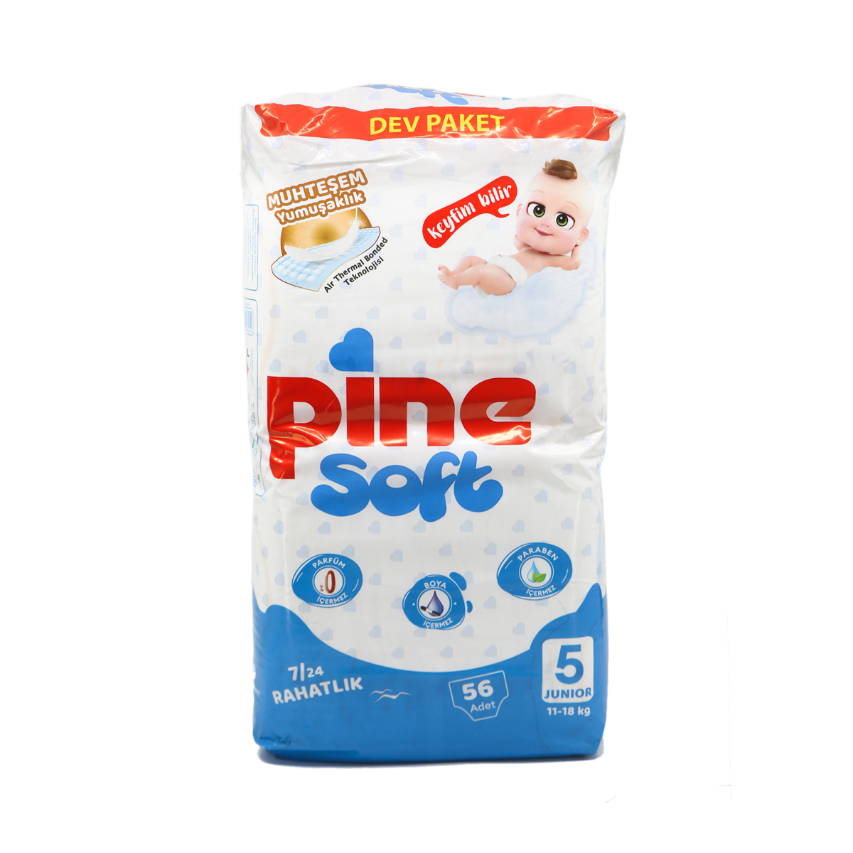 Pine - ფაინი ბავშვის საფენი 11-18 კგ 56 ცალი 4154