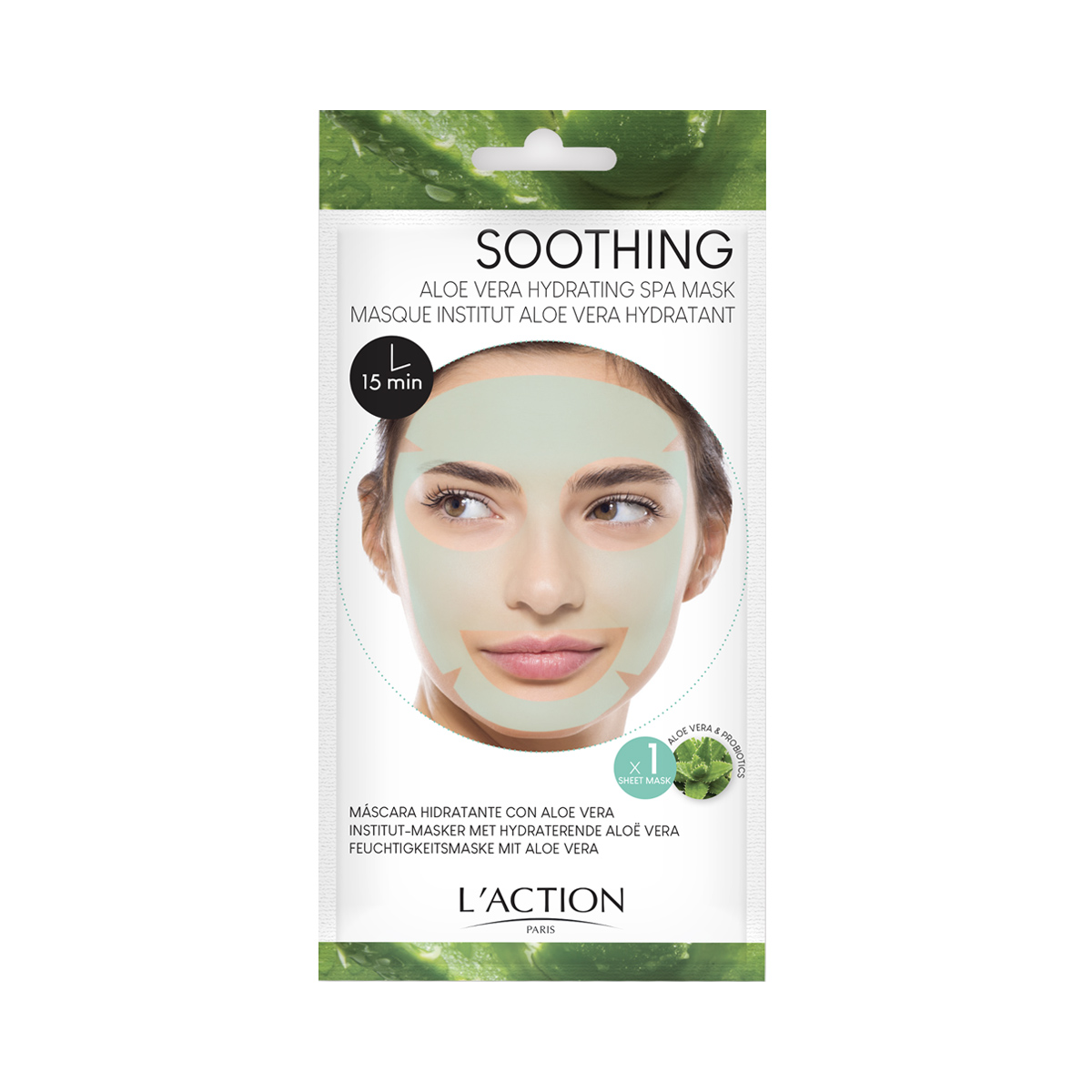 l'Action Paris - ლაქციონ პარიზი სახის ნიღაბი დამატენიანებელი Aloe 1107