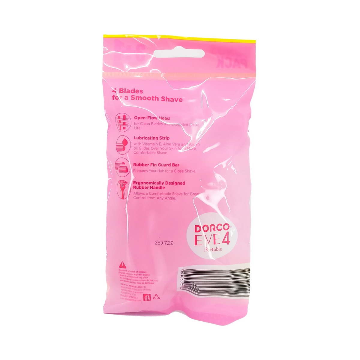 Dorco - დორკო ერთჯერადი საპარსი 4 პირი ქალის 3+1 ცალი 1223 2