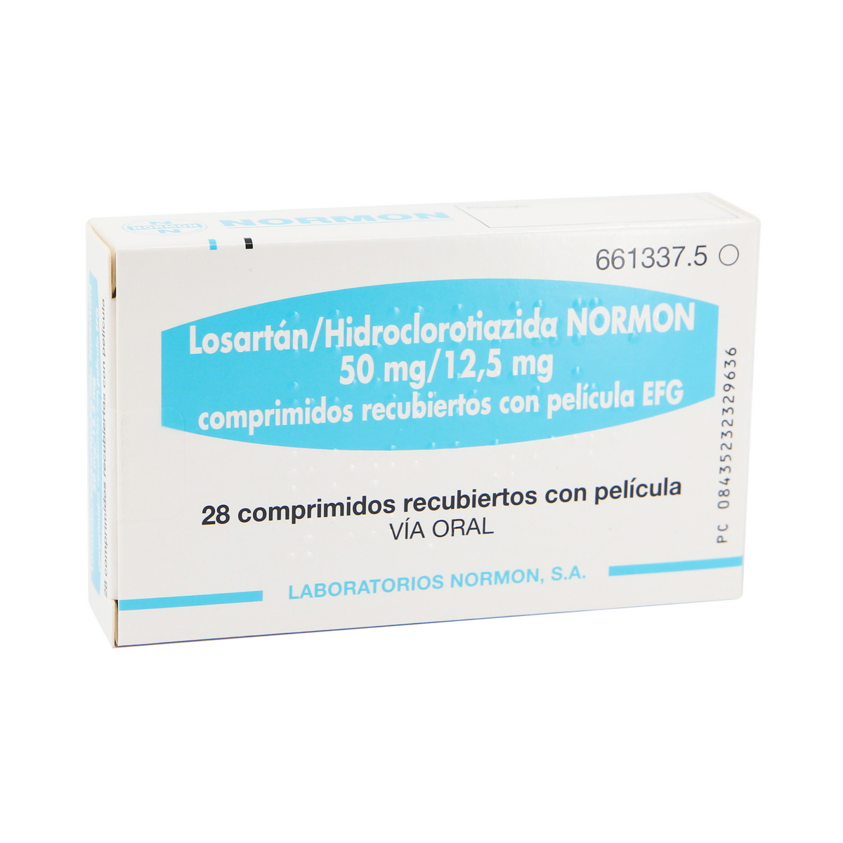 Losartan - ლოსარტანი ნორმონი 50მგ+12.5მგ 28 ტაბლეტი